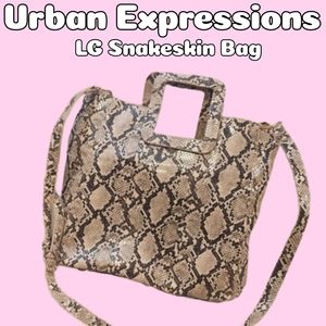 Urban Expressions | Large Faux Snakeskin Bag